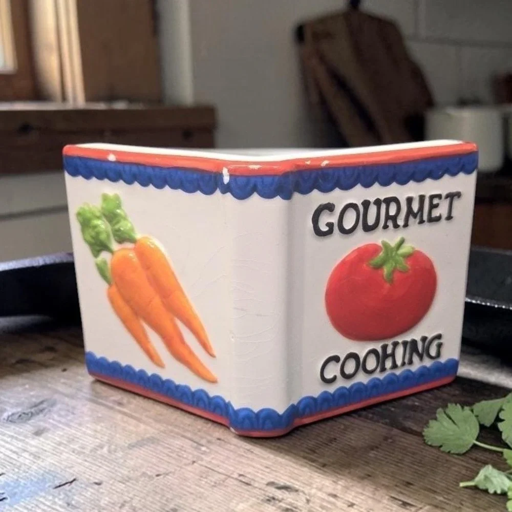 Boston Warehouse Ceramic Cookbook Stand, Vintage Holder, Gourmet Cooking Display